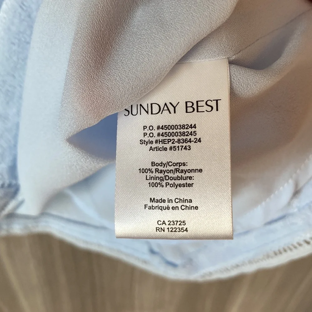Aritzia (Sunday Best) light blue tie-back mini dress - Picture 5 of 5